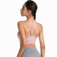 thumbnail image 3 of CFLVAEK Women Cami Bra with Slit Strappy Moisture Wicking Gym Sports Bras Stretch High Support Backless Bra Wireless Medium Impact Yoga Bralettes, 3 of 8