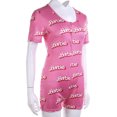 thumbnail image 2 of Femmes Sexy Body Manches Courtes Profond V Cou Combinaisons Shorts Pyjama Tenue, 2 of 6