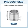 thumbnail image 2 of 2Pcs Faucet Aerator Adapter, M22 Male to M22 Male with Washer, 18mm Length, 2 of 6