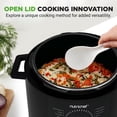 thumbnail image 4 of NutriChef 6-Quart Electric Pressure Cooker, 9-Function Digital Countertop Cooker with Adjustable Time & Temperature, Cook, Bake, Steam, Broil & Braise, Black, 4 of 5