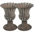 thumbnail image 1 of 2Pcs Decorative Graveyard Flower Pot Urn Planter Iron Flower Vase Exquisite Memorial Vase, 1 of 9