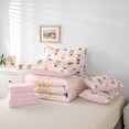 thumbnail image 6 of Castle Fairy Cartoon Nutcracker Girl 7-Piece Twin Bedding Sets,Geometric Plaid Bedding Comforter Set,Merry Christmas Breathable Sheet Sets,Breathable Home Decor, 6 of 8