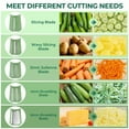 thumbnail image 6 of REZJSWFSMMJ Rotary Cheese Grater With Handle - Food Shredder With 5 Well-Designed Blades & Strong Suction Base,Round Mandoline Slicer & Vegetable Grater For Kitchen,1 Bonus Blade Storage Box, 6 of 7
