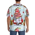 thumbnail image 3 of Lsque Funny Christmas Gnome print Men's Cuban Collar Short Sleeve Shirt Summer Beachwear Casual Button Down Fashionable Vacation Leisure Shirt-XX-Large, 3 of 7