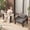 2 Single Sofas, variant on Slsy Aluminum Patio Ottoman Set, 2 Pack Outdoor Footrest Stool with Thickened Cushions, Metal Stool for Porch Balcony Deck Yard Poolside
