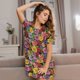 thumbnail image 3 of Easygdp Daisies Flowers Camisón de manga corta para mujer, informal, estampado, 3 of 6