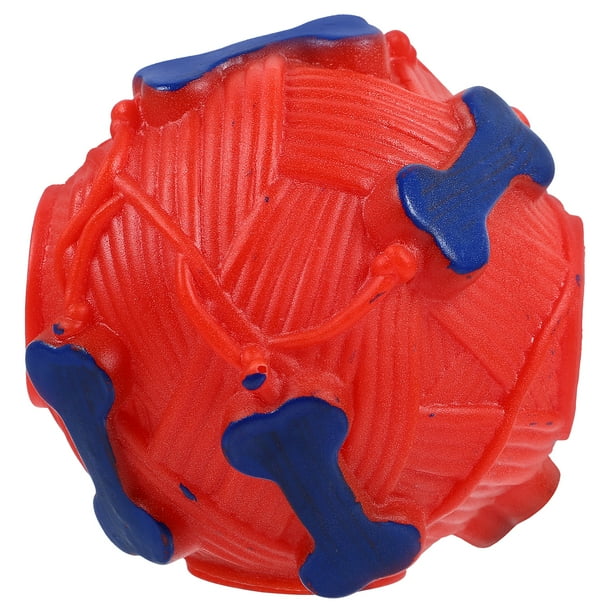 KAKOWELY Juguete interactivo para perros, pelota para perros, juguete dispensador de golosinas, juguete chirriante para perros