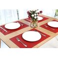 thumbnail image 4 of Juego de 6 manteles individuales (hoja roja) de PVC antideslizantes, lavables, resistentes al calor, rectangulares (45 x 30 cm) para comedor, mesa de cocina o comedor, 4 of 5