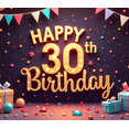 thumbnail image 4 of Decorative Design Happy 30th Birthday Banner Colorful Theme Party Backdrop for Birthday Party Indoor Decoration Celebration, 4 of 7