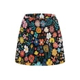 thumbnail image 2 of Uorisango Colorful Flowers Womens Tennis Skirt Stretchy Comfortable Running Sports Pickleball Skirt Fashionable Inner Shorts Daily Wear with Pockets for Workout Pickleball Size 3XL, 2 of 7