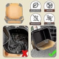 thumbnail image 3 of Paquete de 100 hojas de papel de horno cuadradas para freidora de aire de 20 cm - Papel desechable antiadherente e impermeable para freidora de aire, 3 of 3