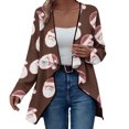 thumbnail image 2 of Antqov Womens Cardigan, Christmas Print Open Front Cardigans with Notched Lapel, Daily Trendy Relaxed Lightweight Comfy Casual Cardigan Jackets, 2 of 7