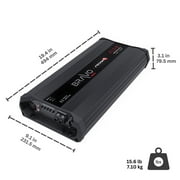 Stetsom Bravo BASS Flex 8K Mono Class D Car Audio Amplifier Automatic Impedance System 0.5 to 1 Ohms 8000 Watts RMS at Variable Impedance