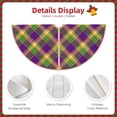 thumbnail image 3 of Sikiie Mardi Gras Plaid Nativity Christmas Tree Skirt, Jesus Christian Winter Holiday Tree Mat Decoration(30-48IN)36", 3 of 6