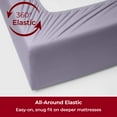 thumbnail image 4 of Mellanni Iconic Sheet Set Brushed Microfiber, Extra Deep Pocket, 4 Piece Queen, Lavender, 4 of 8