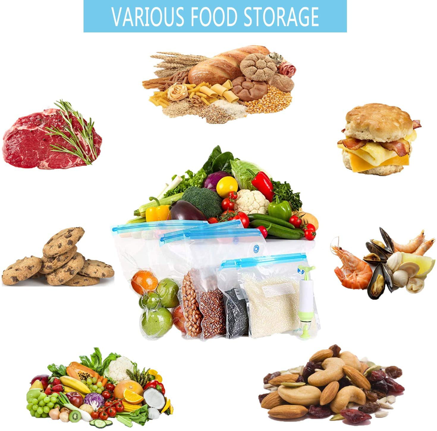 Re-useable Zip Lock Food Storage Bag (Pack of 4) – BeWea