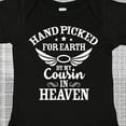 thumbnail image 4 of Inktastic Handpicked for Earth by My Cousin in Heaven with Angel Wings Boys or Girls Baby Bodysuit, 4 of 5