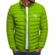 thumbnail image 1 of Puntoco Chaqueta De Algodón Informal Con Cuello Alto Y Capucha Y Bolsillo Con Cremallera Y Manga Larga Con Estampado De Letras De Invierno Para Hombre, 1 of 3