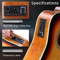 thumbnail image 2 of Ktaxon 41-Inch Full-Size Acoustic Electric Guitar with 10W Amp Bag Tuner and other Accessories Brown, 2 of 13
