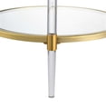 thumbnail image 5 of Pemberley Row Glass Clear/Gold End Table Rectangular Two-Tier 24" Unassembled, 5 of 6