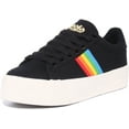 thumbnail image 6 of Gola Classics Orchid Platform Women's Vegan Rainbow Sneakers In Black Size 7, 6 of 6