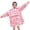 Fluorescent Rainbow, variant on XIECUVA Wearable Blanket Hoodie for Kids, Soft Double Layer Sherpa Fleece Sweatshirt,Teen Gifts for Kids, Youth, Boys, Girls, One Size, Pink