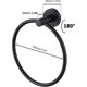 thumbnail image 2 of Toallero, toallero negro esmerilado, toallero de acero inoxidable 304 montado en la pared, toallero redondo para baño, cocina (negro), 2 of 4