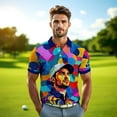 thumbnail image 5 of HOMYGIFTS Men’s Custom Face Golf Polo Shirt – Personalized Face Mosaic Art Style Shirt Sportswear, 5 of 10