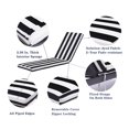 thumbnail image 3 of Unique Choice 74.4"L x 22.05"W x 2.76"H Chaise Lounge Cushion, Outdoor Indoor Patio Polyester Chair Cushion,Black Striped 2PCS, 3 of 6