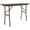 Medium Oak, variant on UrbanPro 18"W x 48"D Metal & Wood Folding Table in Black Granite