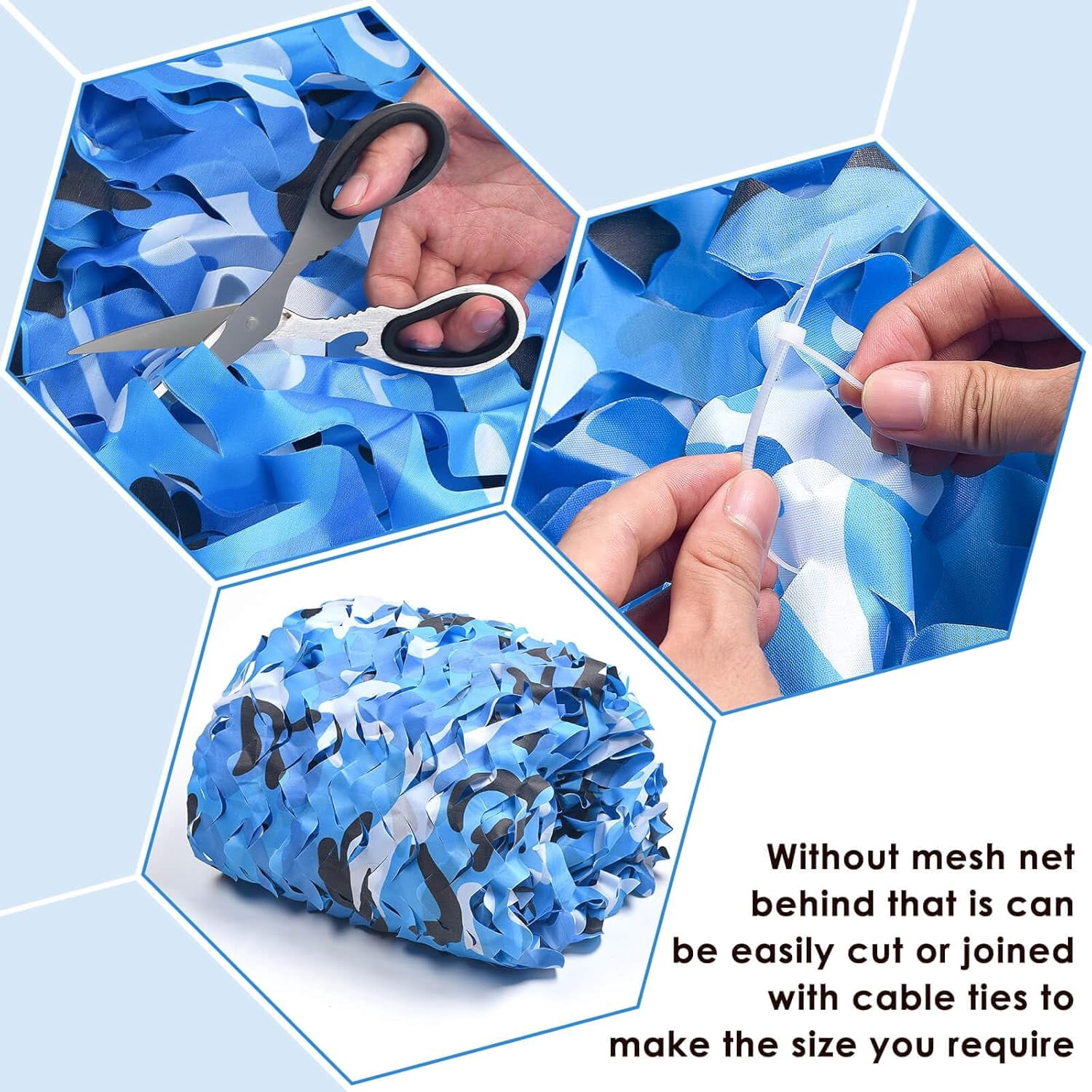 iunio Camo Netting, Camouflage Net, Bulk Roll, Mesh, Cover, Blind for Hunting, Decoration, Sun Shade, Party, Camping, Outdoor