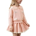 thumbnail image 2 of Kezqiaxn Travel Sets for Girls Fall Outfits Collared Knit Top and Skirt 2 Piece Matching Set Trendy Clothes Size 1-8, 2 of 6