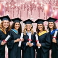 thumbnail image 2 of Graduation Backdrop Class of 2026 Rose Gold Congrats Grad Prom Photography Background Bachelor Cap Balloons Congratulations Party Decorations Banner Photo Studio Props, 2 of 5