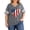 Grey, variant on SIYUDAN Women America's 250th Anniversary T-Shirt Plus Size V Neck Short Sleeve Independence Womens Graphic T Shirts Womens T-Shirts, Size XXL