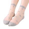thumbnail image 1 of MIASHUI Chaussettes Chevilles Étoile Transparentes pour Femmes Chaussettes Transparentes Chaussettes Respirantes Chaussettes Basses pour Femmes Chaussettes d'Été Mode Gris, 1 of 3