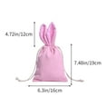 thumbnail image 3 of Moocorvic Easter Treat Bags with Drawstring Bunny Gift Bags Party Supplies Canvas Candy Chocolate Eggs Hunt Stuffer, 3 of 7