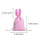 thumbnail image 4 of Bolsa de lona para Pascua con borde de orejas de conejo, cesta de tela multicolor para Pascua, 4 of 7