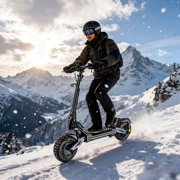 Off-road Electric Scooter for Adults,4000W Dual Motors Top Speed 45MPH,60V 27AH Battery 42Miles Long Range,11 All-Terrain Tires Foldable Fast E-Scooter