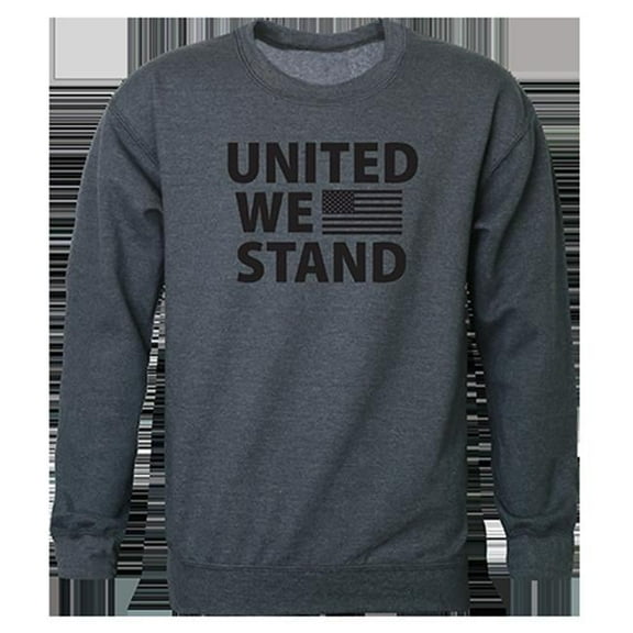 United We Stand Graphic Crewneck Sweatshirt, Heather Charcoal - Small