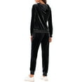 thumbnail image 4 of DuoJiaJ Track Suits for Women Set Casual 2 Piece Outfits Sweatsuit Black L, 4 of 4
