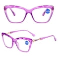 thumbnail image 3 of KOOSUFA Cat Eye Reading Glasses +2.0 Blue Light Blocking Fashion Crystal Frame Computer Readers Eyewear Eyeglasses for Women Purple, 3 of 7