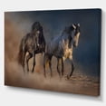 thumbnail image 1 of Designart - Course de Chevaux Noir et Blanc - Animaux photographyPrint sur Toile Enveloppée, 1 of 3