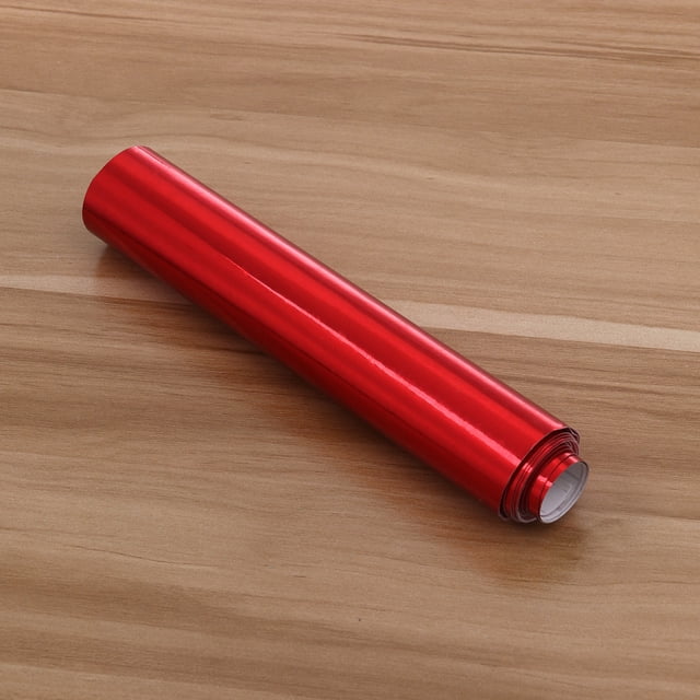 Nestingho Car Wrap Vinyl Red Electroplating Reflective Film Sticker Self Adhesive Easy to Apply