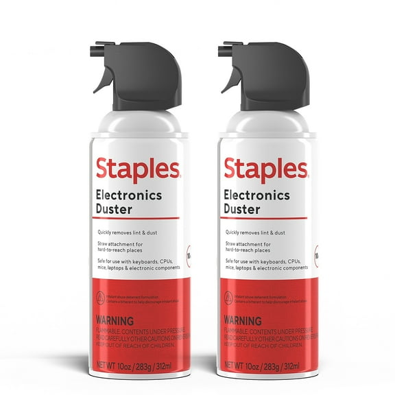 Staples Electronics Air Duster 10 oz. 2/Pack (SPL10ENFR-2) SPL10EN-2