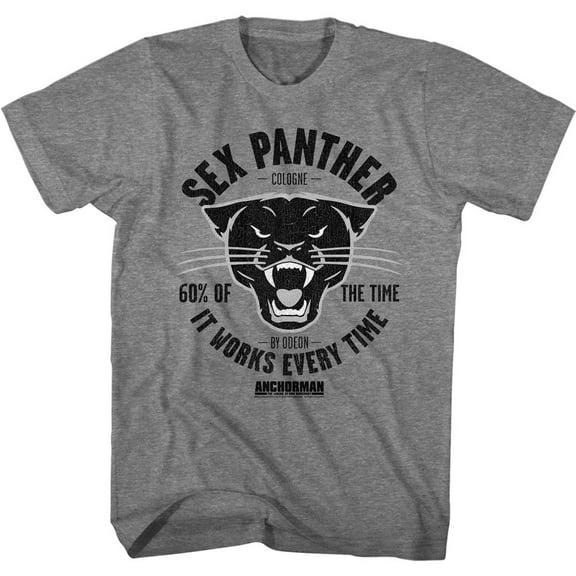 Anchorman S Panther Graphite Heather Adult T-Shirt
