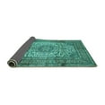 thumbnail image 2 of Ahgly Company Indoor Rectangle Medallion Turquoise Blue Traditional Area Rugs, 2' x 5', 2 of 4
