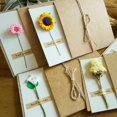 thumbnail image 2 of Tarjetas de Felicitación de flores secas hechas a mano, tarjetas de mensaje para boda, cumpleaños, Festival, fiesta, Halloween, Navidad, paquete de 10 Uds., 2 of 4