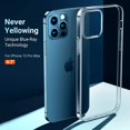 thumbnail image 2 of Crystal Clear Case Compatible for iPhone 12 Pro Max [Non-Yellowing] Ultra Thin Slim Soft TPU Silicone Phone Case Cover 6.7 inch, Crystal Clear, 2 of 7