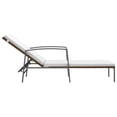 thumbnail image 3 of vidaXL Sun Loungers 2 pcs with Table Poly Rattan Brown, 3 of 5