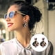 thumbnail image 1 of Pendientes para mujer, regalos para mujer, pendientes europeos de acrílico con textura vintage, pendientes cuadrados para mujer, pendientes de moda., 1 of 5